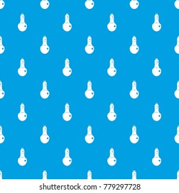 Lamp pattern repeat seamless in blue color for any design. Vector geometric illustration