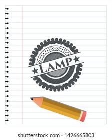 Lamp penciled. Vector Illustration. Detailed.
