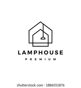 lamp pendant house interior logo vector icon illustration