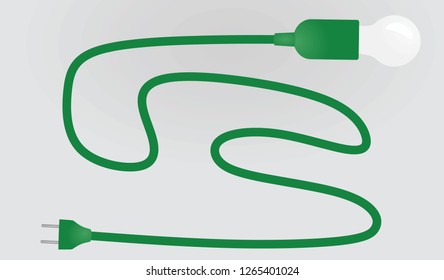 Lamp and plug. vector illustration