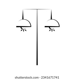 lamp pole road side icon vector illustration eps