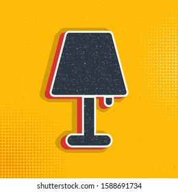 lamp pop art, retro icon. Vector illustration of pop