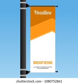 Lamp Post Banner Vector Design Template