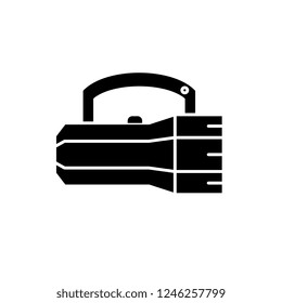 Lamp post black icon, vector sign on isolated background. Lamp post concept symbol, illustration 
