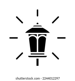 lamp post icon flat trendy popular simple