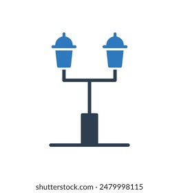 Icono de poste de lámpara - Icono de luz de calle