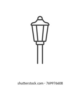 Lamp post line icon.