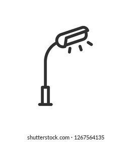 lamp post. linear icon. Line with editable stroke