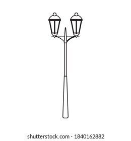 ilustración del vector de fondo blanco del diseño aislado de la luz de la calle