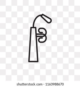 Lamp post vector icon isolated on transparent background, Lamp post logo concept