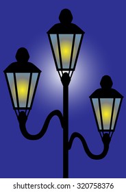 Lamp post. Vector illustration