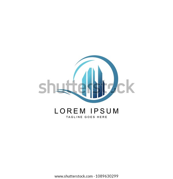 Lamp Real Estate Logo Template Stock Vector (Royalty Free) 1089630299
