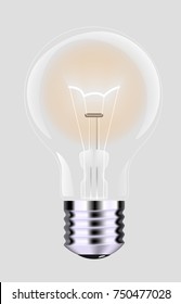 lamp realistic with a bright light on an isolated background. Vector illustration . Addison's electric lamp.