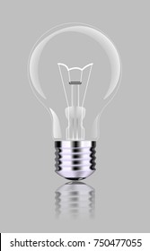 lamp realistic with a bright light on an isolated background. Vector illustration . Addison's electric lamp.