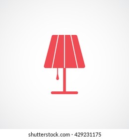 Lamp Red Icon On White Background