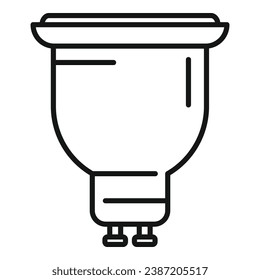 Lamp remote control icon outline vector. Power illumination. Cellphone online