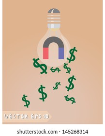 The lamp represents the concept of businesses