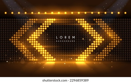 Lamp screen with light arrows effect