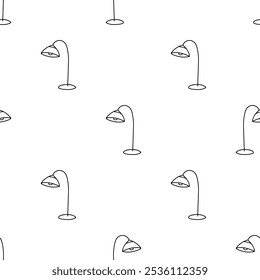 Lamp seamless pattern doodle vector on white background