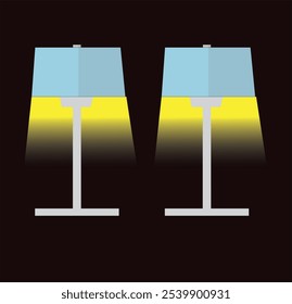 lamp set icon design vector