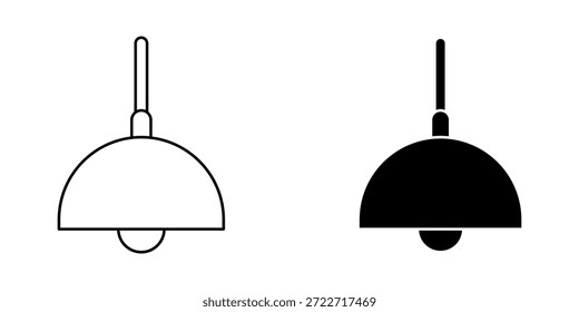 lamp set icon on whie background