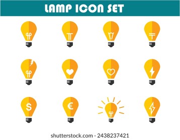 icono de conjunto de lámpara, simple, elegante para las necesidades de diseño gráfico. vector eps 10