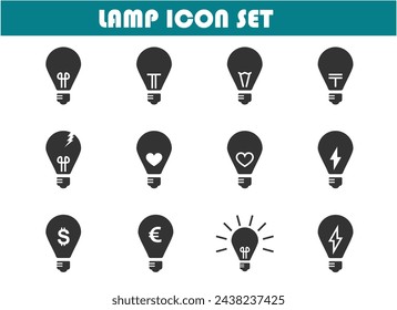 lamp set icon, simple, elegant for graphic design needs. vector eps 10