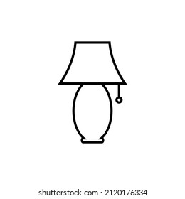 Lamp shade line icon, vector outline logo isolated on white background