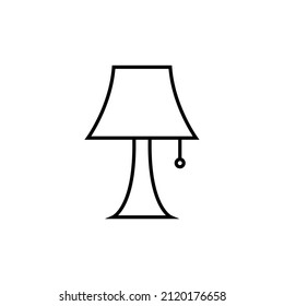Lamp shade line icon, vector outline logo isolated on white background