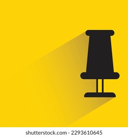 lamp with shadow on yellow background