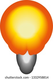 A lamp shines