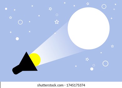 the lamp shining, idea concept