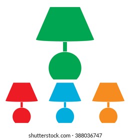 Lamp sign. Colorfull set 