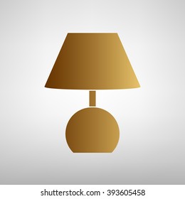 Lamp sign. Flat style icon
