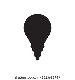 Lamp silhouette icon, bulb silhouette icon, vector design illustration. 