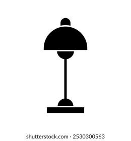 Lamp silhouette icon on transparent background