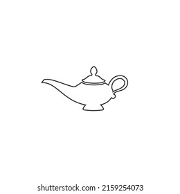 Lamp silhouette line icon. Vector illustration flat sign