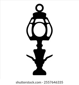 lamp silhouette vector design  with a white background  