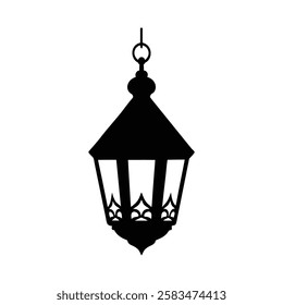 Lamp silhouette vector illustration icon