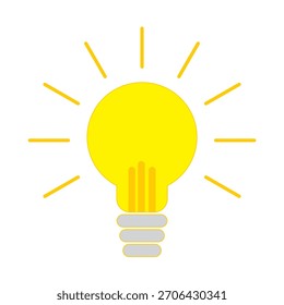 Icono de diseño simple de la lámpara amarillo