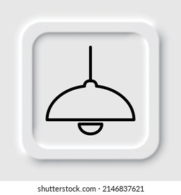 Lamp simple icon vector. Flat design. Neumorphism design.ai