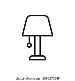 Lamp simple line vector icon.