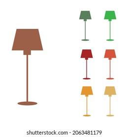 Lamp simple sign. Colorful autumn set of icons,vector, illustration.