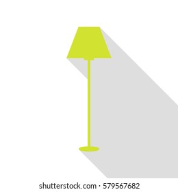 Lamp simple sign. Pear icon with flat style shadow path.