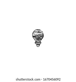 lamp sketch sticker design with white background