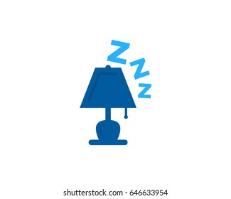 Lamp Sleep Icon Logo Design Element