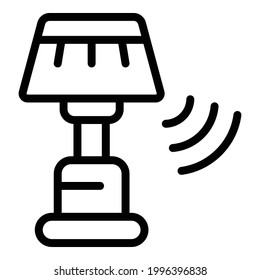 Lamp smart lightbulb icon. Outline Lamp smart lightbulb vector icon for web design isolated on white background