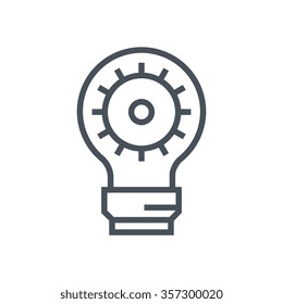 Lamp, solution icon suitable for info graphics, websites and print media and  interfaces. Line vector icon.