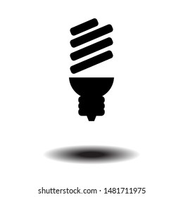 lamp spiral icon vector.design black on white background.flat icon for web.lamp illustration