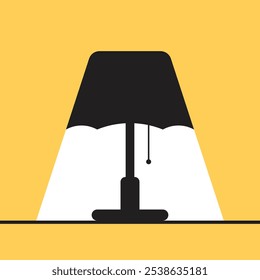 Lamp spotlight icon in flat style. Spotlight vector illustration on isolated background. Light bulb sign business concept.
